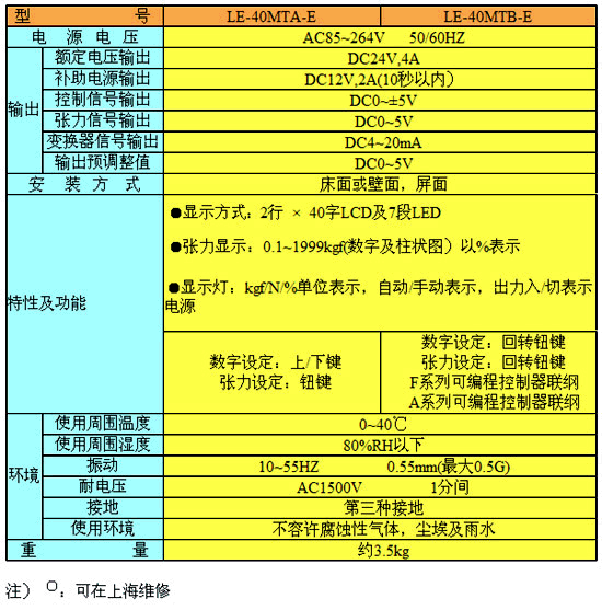 全自動控制器LE-40MTA(B)